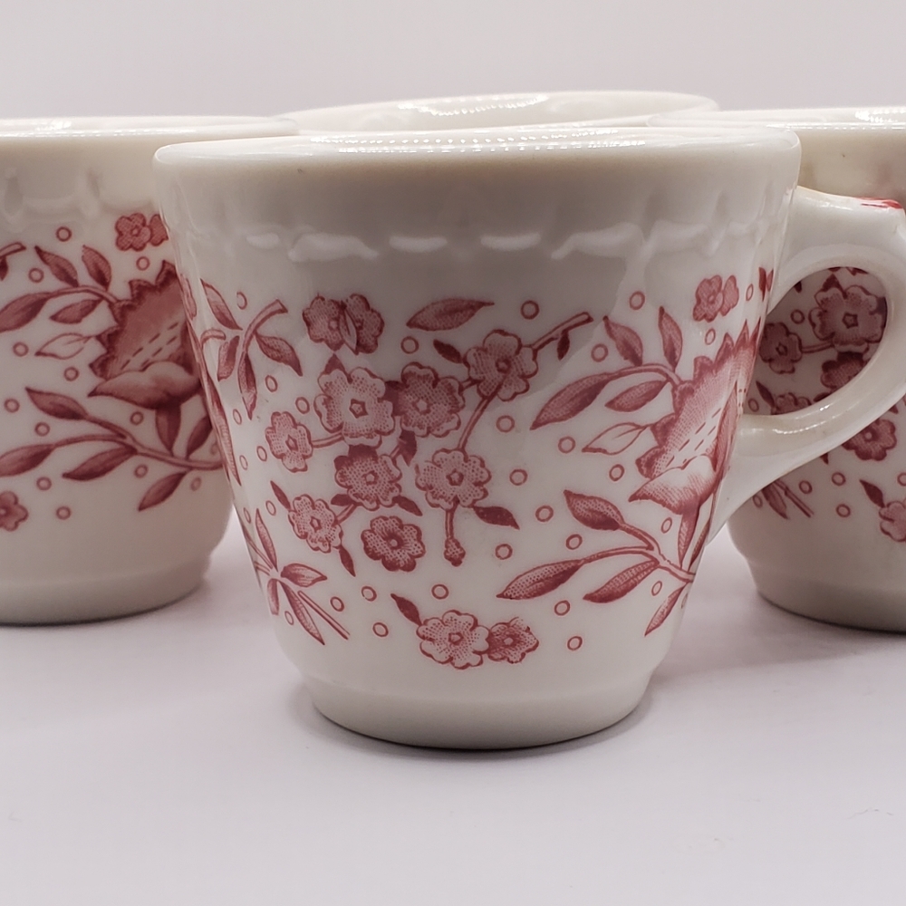 Syracuse China pink floral espresso/tea cups
